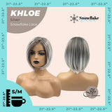 JBEXTENSION 12 Inches Bob Cut Silver Pre-Cut Snowflake Lace Frontlace Glueless Wig KHLOE SILVER【PERMATEASE】【BENDY EAR TABS】