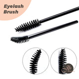 JBextension Mascara Wand Eyelash Brush Disposable Eye Lash Applicator Makeup Tool Kit (Black-Handle10pcs)