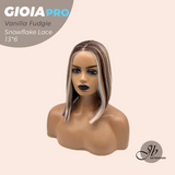 JBEXTENSION 14 Inches Vanilla Fudgie Pre-Cut 13X6 Free Part Snowflake Lace Frontlace Bob Cut Glueless Wig GIOIA PRO - VANILLA FUDGIE【BENDY EAR TABS】