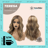 JBEXTENSION 18 Inches Camel Pre-Cut Snowflake Lace Frontlace Glueless Wig TERESA CAMEL【PERMATEASE】【BENDY EAR TABS】- S/M
