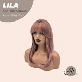 JBEXTENSION 20 Inches Scalpiana Sea-salt Sakura Wolf Cut 3.5X4 Hard Silky Top Natural Scalp Effect Wig with Bangs LILA SEA-SALT SAKURA