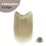 JBEXTENSION 20 Inches Hair V Extensions 5 Clip-in Straight Hair Extension With Clips 160g