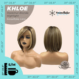 JBEXTENSION 12 Inches Bob Cut Hazelnut Blonde Highlight Pre-Cut Snowflake Lace Frontlace Glueless Wig KHLOE HAZELNUT【PERMATEASE】【BENDY EAR TABS】