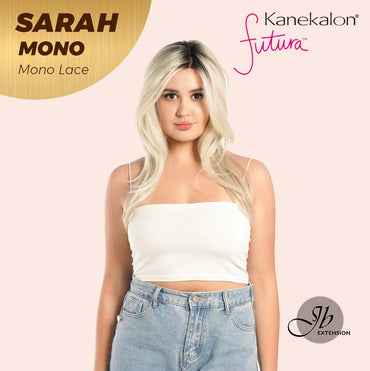 JBEXTENSION SARAH MONO Full Monofilament Wig 22 Inches Blonde Color Full Mono Lace Glueless With Anti-slip Silicone Strips Wig SARAH MONO【BENDY EAR TABS】
