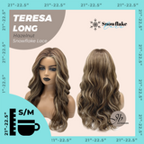 JBEXTENSION 22 Inches Long Hazelnut Pre-Cut Snowflake Lace Frontlace Glueless Wig TERESA LONG HAZELNUT【PERMATEASE】【BENDY EAR TABS】