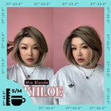 [PRE-ORDER] JBEXTENSION 12 Inches Bob Cut Mix Blonde Pre-Cut Snowflake Lace Frontlace Glueless Wig KHLOE MIX BLONDE【PERMATEASE】【BENDY EAR TABS】