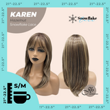 JBEXTENSION 18 Inches Hazelnut Pre-Cut T Part Snowflake Lace Frontlace Glueless Wig KAREN HAZELNUT【BENDY EAR TABS】