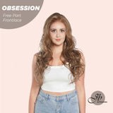 Nichole's Selection - 24 Inches Brown With Highlight Wave 13X6 Pre-Cut Free Part Frontlace Glueless Wig OBSESSION