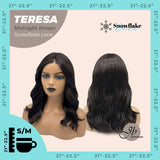 JBEXTENSION 18 Inches Midnight Brown( Black/Brown)  Pre-Cut Snowflake Lace Frontlace Glueless Wig TERESA MIDNIGHT BROWN【PERMATEASE】【BENDY EAR TABS】