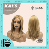JBEXTENSION 18 Inches Honey Blonde Pre-Cut Snowflake Lace Frontlace Glueless Wig KAI'S HONEY BLONDE【PERMATEASE】【BENDY EAR TABS】