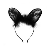 JBextension Halloween Headbands for Women, Black Rabbit Ears Headband, Cosplay Party Costume Headband 1pcs