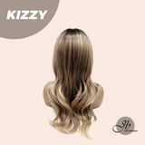 JBEXTENSION 23 Inches Ash Brown Balayage Wig with Bangs KIZZY ASH BROWN BALAYAGE