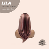 JBEXTENSION 20 Inches Scalpiana Sea-salt Sakura Wolf Cut 3.5X4 Hard Silky Top Natural Scalp Effect Wig with Bangs LILA SEA-SALT SAKURA
