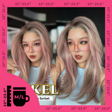 [FINAL SALE] JBEXTENSION 22 Inches Pink Sorbet Pre-Cut Snowflake Lace Frontlace Glueless Wig KEL PINK SORBET【PERMATEASE】【BENDY EAR TABS】- M/L