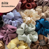 JBextension Softer Than Silk Scrunchies for Hair | Satin Scrunchies for Girls & Stylish Satin Hair Ties for Women | Cute Satin Hair Scrunchies for Styling