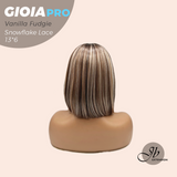 JBEXTENSION 14 Inches Vanilla Fudgie Pre-Cut 13X6 Free Part Snowflake Lace Frontlace Bob Cut Glueless Wig GIOIA PRO - VANILLA FUDGIE【BENDY EAR TABS】