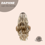 JBEXTENSION 29 Inches Long Body Wave Light Mix Blonde Wig with Bangs DAPHNE LIGHT MIX BLONDE