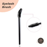JBextension Mascara Wand Eyelash Brush Disposable Eye Lash Applicator Makeup Tool Kit (Black-Handle10pcs)