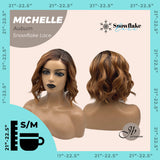 JBEXTENSION 10 Inches Auburn Pre-Cut Side Part Snowflake Lace Frontlace Glueless Wig MICHELLE AUBURN【BENDY EAR TABS】