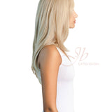 JBEXTENSION 24 Inches Light Blonde Women Wig With Bangs AISHA