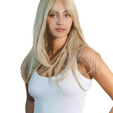 JBEXTENSION 24 Inches Light Blonde Women Wig With Bangs AISHA