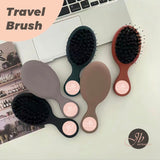 JBextension Travel Brush 1 Pcs Wet Brush Detangling Brush, Mini Detangler Brush - Wet & Dry Tangle-Free Hair Brush for Women & Men - No Tangle Soft & Flexible Bristles for Straight, Curly, & Thick Hair