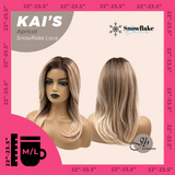 JBEXTENSION 18 Inches Apricot Pre-Cut Snowflake Lace Frontlace Glueless Wig KAI'S APRICOT【PERMATEASE】【BENDY EAR TABS】- M/L