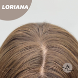 JBEXTENSION 25 Inches Honey Ash Brown Wig with Bangs LORIANA HONEY ASH BROWN