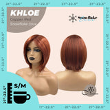JBEXTENSION 12 Inches Bob Cut Copper Red Pre-Cut Snowflake Lace Frontlace Glueless Wig KHLOE COPPER RED【PERMATEASE】【BENDY EAR TABS】