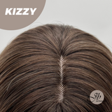 JBEXTENSION 23 Inches Ash Brown Balayage Wig with Bangs KIZZY ASH BROWN BALAYAGE