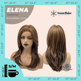 JBEXTENSION 18 Inches Caramel Pre-Cut Snowflake Lace Frontlace Glueless Wig ELENA CARAMEL【PERMATEASE】【BENDY EAR TABS】