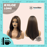JBEXTENSION 18 Inches Brown Pre-Cut Snowflake Lace Frontlace Glueless Wig KHLOE LONG BROWN【PERMATEASE】【BENDY EAR TABS】