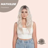 JBEXTENSION 24 Inches Body Wave Light Blonde With Dark Root Frontlace Glueless Wig MATHILDE