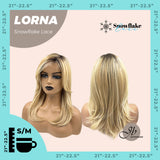 JBEXTENSION 18 Inches Blonde Curly Pre-Cut Snowflake Lace Frontlace Glueless Wig LORNA SNOWFLAKE【PLUS PERMATEASE】【BENDY EAR TABS】
