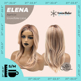 JBEXTENSION 18 Inches Apricot Pre-Cut Snowflake Lace Frontlace Glueless Wig ELENA APRICOT【PERMATEASE】【BENDY EAR TABS】