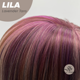 JBEXTENSION 20 Inches Scalpiana Lavender Taro Wolf Cut 3.5X4 Hard Silky Top Natural Scalp Effect Wig with Bangs LILA LAVENDER TARO