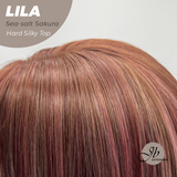JBEXTENSION 20 Inches Scalpiana Sea-salt Sakura Wolf Cut 3.5X4 Hard Silky Top Natural Scalp Effect Wig with Bangs LILA SEA-SALT SAKURA