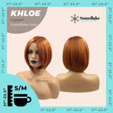 JBEXTENSION 12 Inches Bob Cut Copper Pre-Cut Snowflake Lace Frontlace Glueless Wig KHLOE COPPER【PERMATEASE】【BENDY EAR TABS】