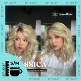[PRE-ORDER] JBEXTENSION 16 Inches Blonde Curly Pre-Cut Side Part Snowflake Lace Frontlace Glueless Wig JESSICA【BENDY EAR TABS】