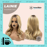 JBEXTENSION 16 Inches Blonde Pre-Cut Snowflake Lace Frontlace Glueless Wig LAINIE【PERMATEASE】【BENDY EAR TABS】