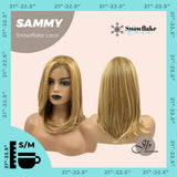 JBEXTENSION 15 Inches Honey Blonde Pre-Cut Snowflake Lace Frontlace Glueless Wig SAMMY【PERMATEASE】【BENDY EAR TABS】