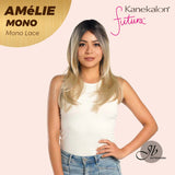 JBEXTENSION AMéLIE MONO Full Monofilament Wig 20 Inches Dirty Blonde With Dark Root Curly Mono Lace Glueless Wig Amélie Mono