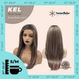 JBEXTENSION 22 Inches Pine Cones Pre-Cut Snowflake Lace Frontlace Glueless Wig KEL PINE CONES【PERMATEASE】【BENDY EAR TABS】