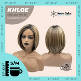 JBEXTENSION 12 Inches Bob Cut Shatush Mix Blonde Pre-Cut Snowflake Lace Frontlace Glueless Wig KHLOE SHATUSH MIX BLONDE【PERMATEASE】【BENDY EAR TABS】