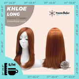 JBEXTENSION 18 Inches Vibrant Copper Pre-Cut Snowflake Lace Frontlace Glueless Wig KHLOE LONG VIBRANT COPPER【PERMATEASE】【BENDY EAR TABS】