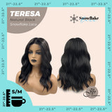 JBEXTENSION 18 Inches Natural Black Pre-Cut Snowflake Lace Frontlace Glueless Wig TERESA NATURAL BLACK【PERMATEASE】【BENDY EAR TABS】