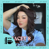 JBEXTENSION 20 Inches Dark Brown Pre-Cut Snowflake Lace Frontlace Glueless Wig KACEY S DARK BROWN【PERMATEASE】【BENDY EAR TABS】