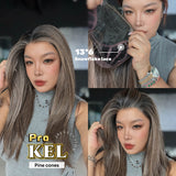 JBEXTENSION 22 Inches Pine Cones Pre-Cut 13X6 Free Part Snowflake Lace Frontlace Glueless Wig KEL PRO - PINE CONES【BENDY EAR TABS