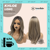 JBEXTENSION 18 Inches Milan Blonde Pre-Cut Snowflake Lace Frontlace Glueless Wig KHLOE LONG MILAN BLONDE【PERMATEASE】【BENDY EAR TABS】- S/M