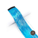 JBextension Hair Tinsel Clip in Extensions Pink Sparkle &amp; Highlights for Hair 18 Inch Multi-Colors Synthetic Hair Extensions for Party, Christmas, New Year, Halloween, Cosplay